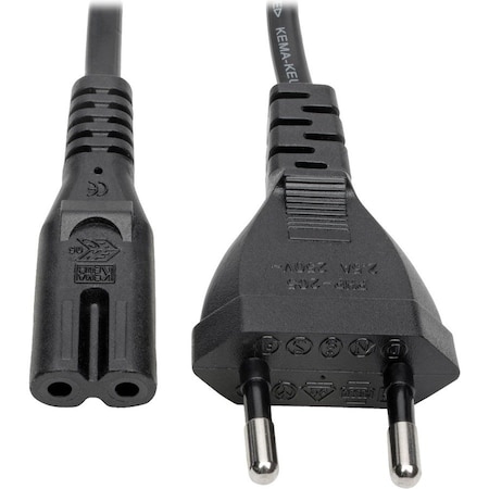 Eaton Tripp Lite Series European Computer Power Cord, C7 to Schuko, 2.5A, 250V, 18 AWG, 6 ft. 1.83 m, P059-006