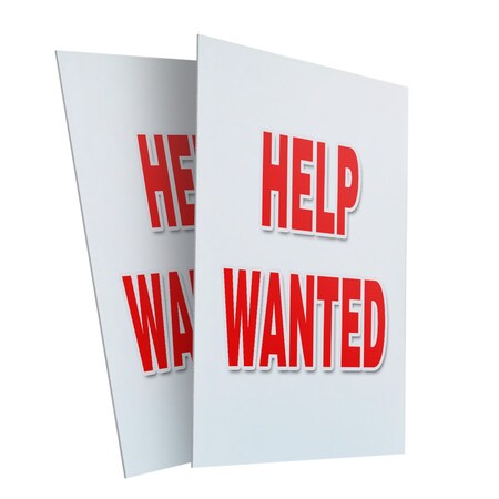 Signmission Help Wanted, Plastic Signs Only 24 Inch x 36 Inch, Corrugated Plastic, 2PK CSB-2436-2PACK-Help Wanted