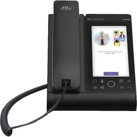Audiocodes ZOOM C470HD TOTAL TOUCH IP-PHONE POE GBE WITH INTEGRATED BT, DUAL BAND WI-FI AND ZOOM-C470HDPS-DBW