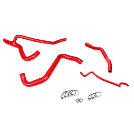 Hps Performance High Temp Reinforced Silicone Radiator Coolant Hose Kit, Red, 57-1014-RED