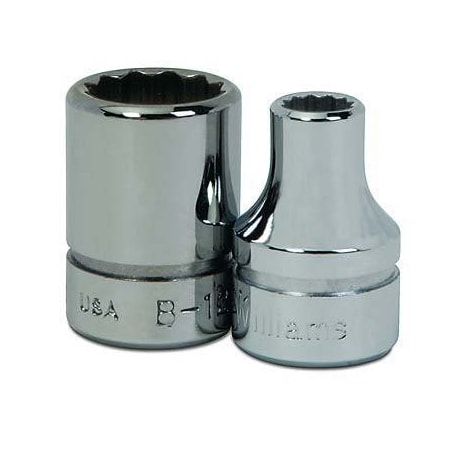 Williams 3/8" Drive, 21mm Metric Socket, 12 Points, 3/8" D, 12Pt, 21mm JHWBM-1221