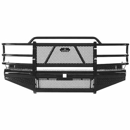 Replacement For Ford F-350 Super Duty Year 2007 Black Powder-Coated Steel Front Bumper