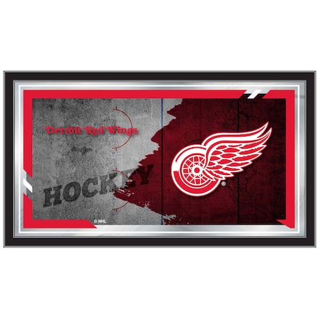 Holland Bar Stool Co Detroit Red Wings 15" x 26" Hockey Collector Mirror by Holland Bar Stool Company MColDetRed