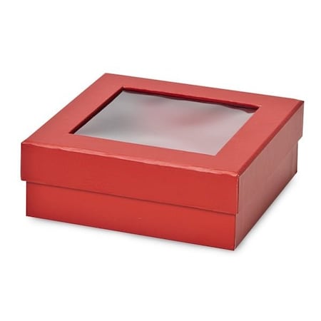 Nashville Wraps Red Gourmet Rigid Window Box, Medium 5.75x5.75x2in, 24PK 611BRE