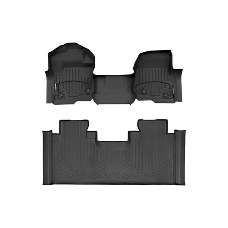 Weathertech Black, Front and Rear Floorliners  Over The Hump 4410331-446975