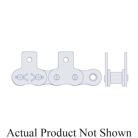 Hkk Chain HKK Riveted Single Pitch Standard w/SK-1 Att Every 2nd P on Pin Link, .5P, .312 Dia x 5/16 W RC040RSK1E2P