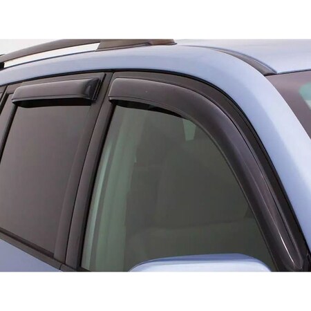 Ventshade Rainguards, Outside Channel, Tape-On, Smoke, Acrylic, Set Of 4 94771