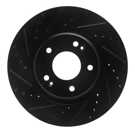Dynamic Friction Co DFC Brake Rotor - Drilled and Slotted - Black 633-03054L