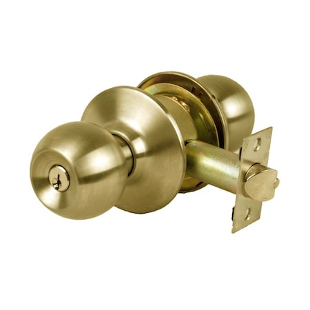 Global Door Controls GLC Series Light-Duty Commercial/Residential Cylindrical Knob, Grade 3 Privacy in Antique Brass GLC-5140B-609