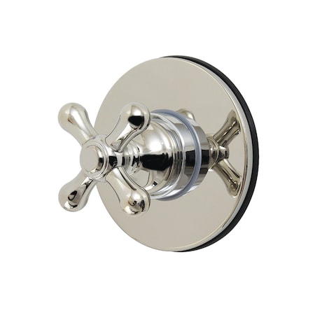 Kingston Brass Single-Handle Six-Way Diverter Valve with Round Trim Kit, Polished Nickel KS4036AX