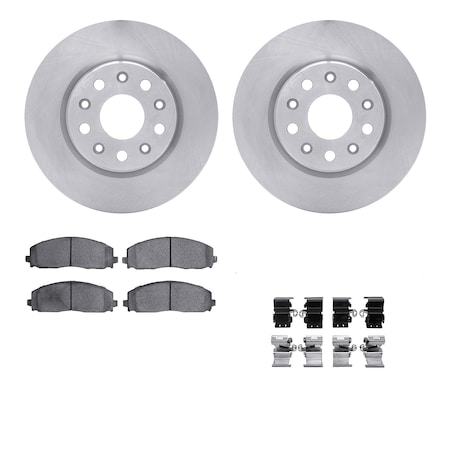 Dynamic Friction Co DFC Rotors with EURO 5000 Ceramic Brake Pads includes Hardware 6612-42061