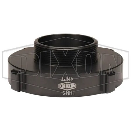 Dixon Style N37 Rocker Lug Hydrant Adapter, 6 x 4 in, Female NST NH x MNPT Connection, Aluminum, Hardcoa N37-60F40T