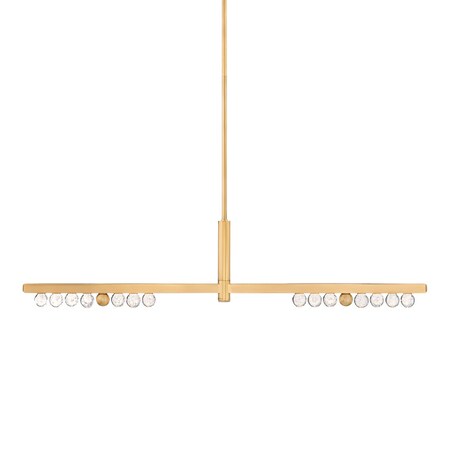 Corbett Lighting Annecy 2 Light Linear 50.5 In. Vintage Brass 382-51-VB