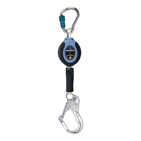 Duratech Not Applicable Self-Retracting Lifeline, 11 ft Length, Carabiner, Steel, 1 Leg(s) 82911SG5
