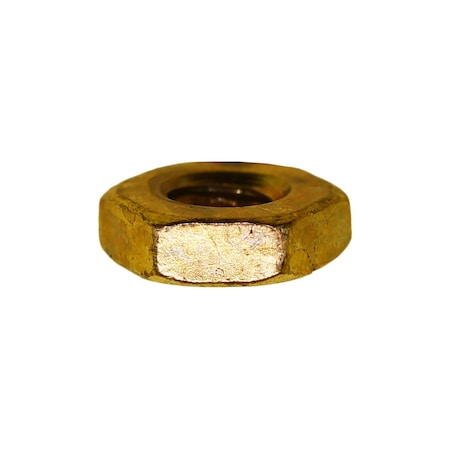 Auveco Hex Machine Screw Nut Brass 10-24 Threads 3/8in Hex, 100PK 3868