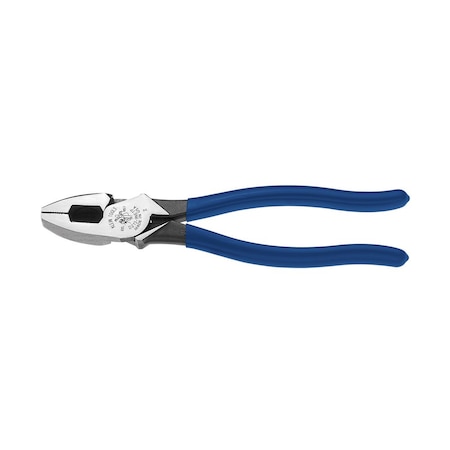 Klein Tools 9 3/8 in Linemans Plier High Leverage w/ Fish Tape Puller , Steel D213-9NETP