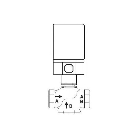 Schneider Electric Globe Valve Assembly. 2-Way. NPT. Straightway. 14 Cv. 40 PSI. 6-9 VDC. Spring Return. Normally Clos VS-7223-201-4-08