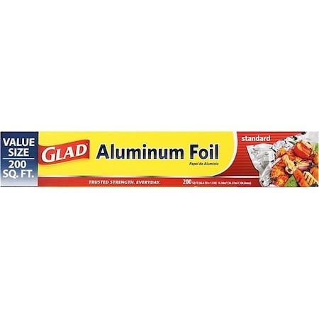 Brand Buzz Glad Standard Foil, 200 sq-ft Capacity, Aluminum BBP15452