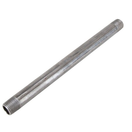 Prosource Pipe Nipple, 1/2 in, Male, Steel, SCH 40 Schedule, 10 in L 1/2X10B