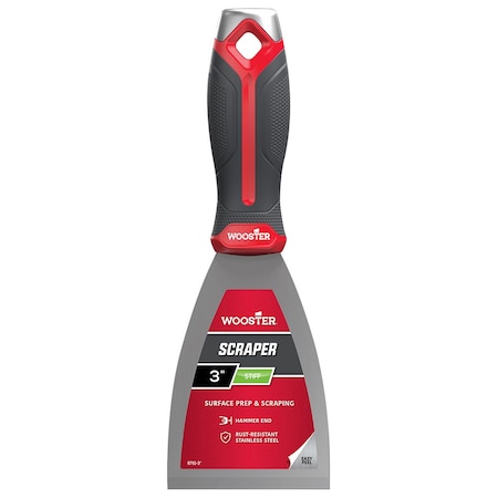 Wooster 3" Wooster 8751 Wooster Stiff Scraper, Stainless Steel 8751