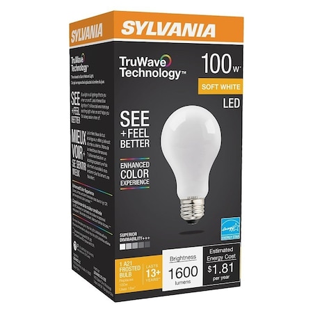 Sylvania LED Bulb, General Purpose, A21 Lamp, E26 Lamp Base, Dimmable, Soft White Light, 2700 K Color Temp 40665