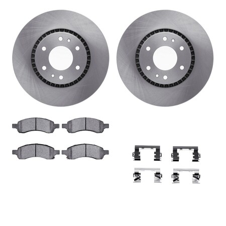Dynamic Friction Co DFC Brake Rotor- Heavy Duty Brake Pad includes Hardware 6412-48091