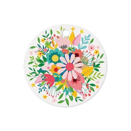 Nashville Wraps Wildflowers Round Printed Gift Tags, 3in Circle, 50PK RPTWF