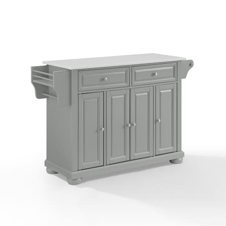 Crosley Alexandria Stone Top Full Size Kitchen Island/Cart KF30205AGY