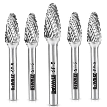 Dewalt CARBIDE BURR SIZE SF-5, 5PK DXCBTJSF5-5