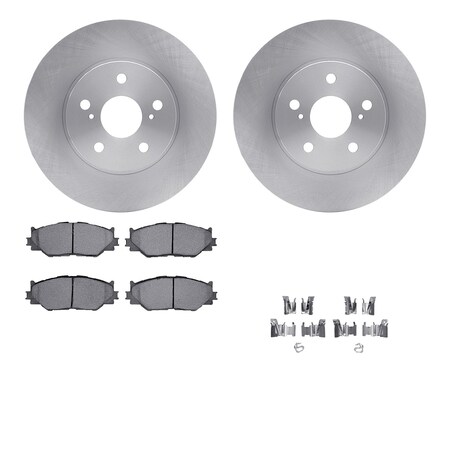 Dynamic Friction Co DFC Brake Rotor with 5000 Brake Pads and Hardware Kit 6512-76446