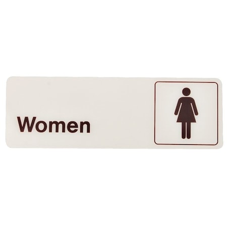 Hy-Ko Sign, Rectangular, WOMEN, Dark D-14