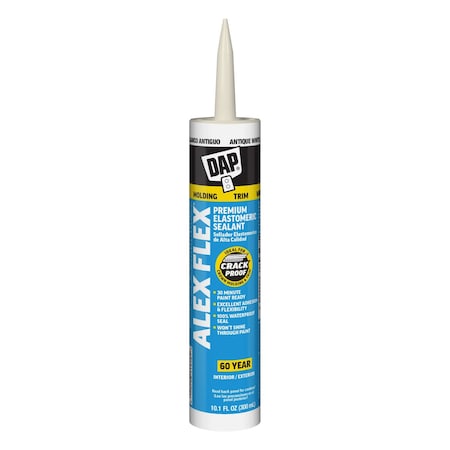Dap Premium Molding and Trim Acrylic Latex Siliconized Sealant 10.1 FL OZ Antique White 7079811456