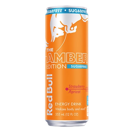 Red Bull Sugar Free Amber Edition Red Bull Amber Edition Sugar Free Strawberry Apricot Energy Drink 12 oz RB243201