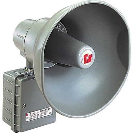 Federal Signal Signaling Device, Horn, Continuous, 120V AC, 110dB at 10 ft, Die-Cast Aluminum, Gray, Surface Mount 300GC-120