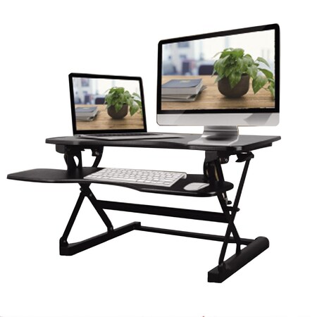 Tygerclaw 5.7 in. Sit-Stand Workstation, Black TYDS10020BLK