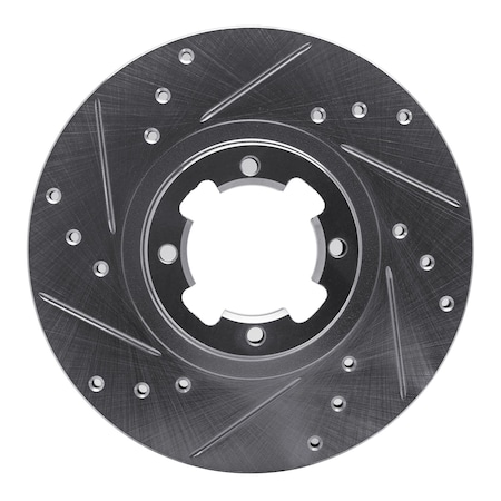 Dynamic Friction Co DFC Brake Rotor - Drilled and Slotted - Silver 631-13000L