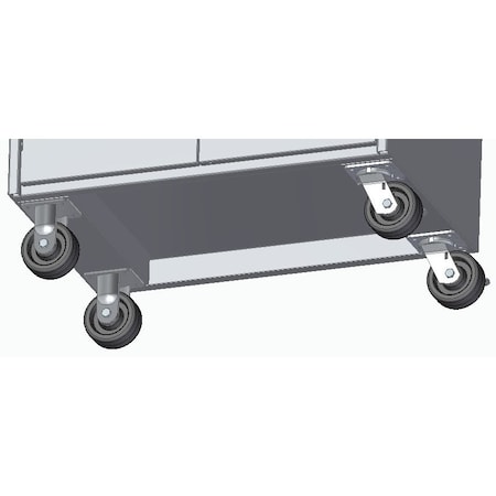 Pucel Set of 4, Bolt-On Casters for HDSC. 2 rigid, 2 swivel, 5inx 2inPhenolic Casters. Capacity 2,000lbs Add Bolt-On Casters