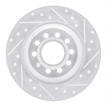Dynamic Friction Co DFC Brake Rotor - Drilled and Slotted - Silver 631-73042R