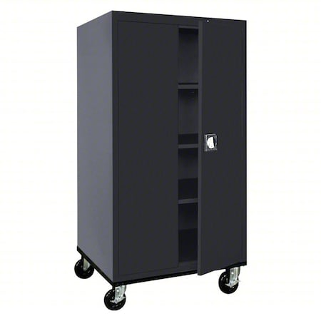 Sandusky Lee Mobile Shelving Cabinet, 72 in H, 36 in W, 24 in D, Keyed, 4 Shelves TA3R362466-09