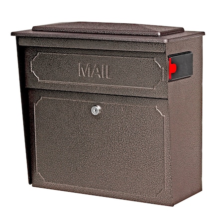 Mail Boss Townhouse Locking Wall-Mount Mailbox, Bronze, 14/16-Gauge Steel 805945