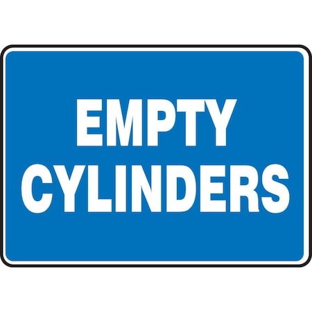 Accuform Cylinder Sign, 7 in H, 10 in W, Rectangle, English, MCPG598VA MCPG598VA