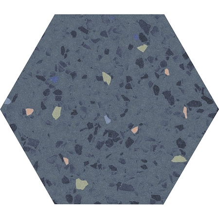 Apollo Tile Terra Mia 8.1 in. x 9.25 in. Matte Blue Porcelain Hexagon Wall and Floor Tile 9.93 sqft/case, 25PK TER88BLUSPKA