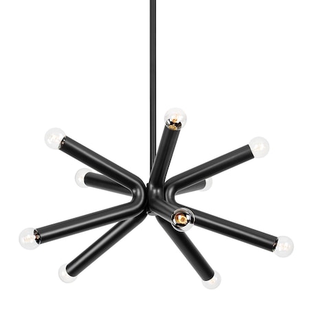 Troy Lighting Dash 10 Light Chandelier 45 In. Soft Black F6145-SBK
