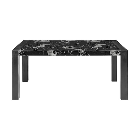Homeroots 68" Black Wood Dining Table 654251