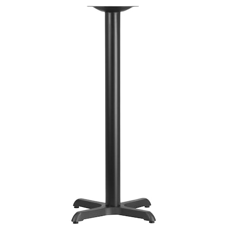 Flash Furniture Beverly 22'' x 22'' Restaurant Table X-Base with 3'' Dia. Bar Height Column XU-T2222-BAR-GG