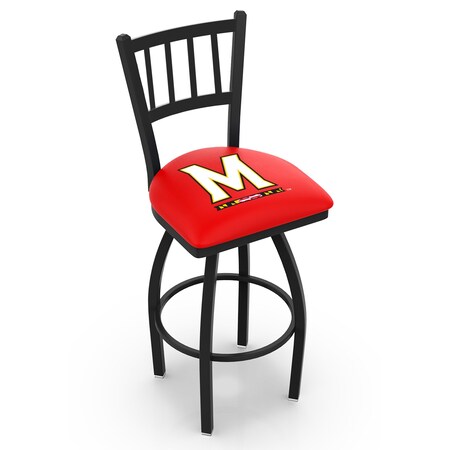 Holland Bar Stool Co 30" Blk Wrinkle Maryland Swivel Bar Stool, Jailhouse Back L01830Mrylnd