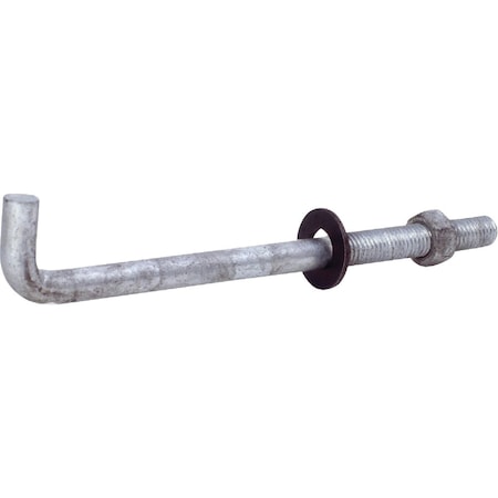 Grip-Rite 1/2''x10'' Bright Anchor Bolt with Round Washer, 50 Ct. 1210AB50