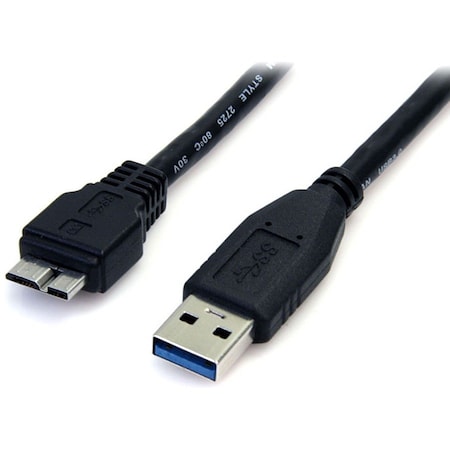 Startech.Com 0.5m (1.5ft) Black SuperSpeed USB 3.0 (5Gbps) Cable A to Micro B - M/M USB3AUB50CMB