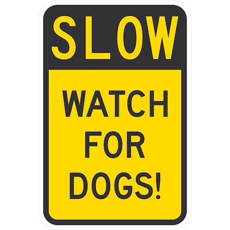Lyle Slow Watch For Dogs!, 12x18, Engineer Grade, Yellow G-3449-EG_12x18