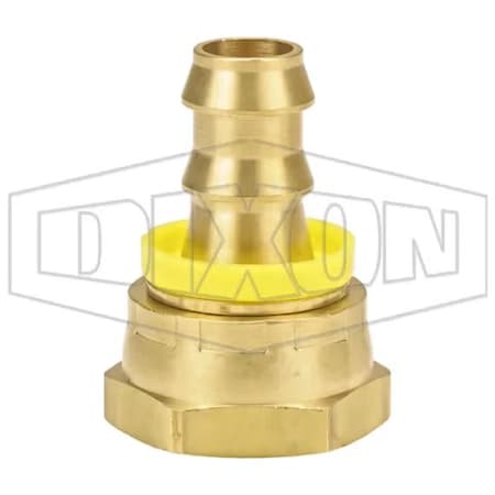 Dixon 574 Hose to Pipe Fitting, 1/2 in x 3/4-11-1/2 Nominal, Push-On Hose x Female Swivel Garden Hose Thre 5740812C